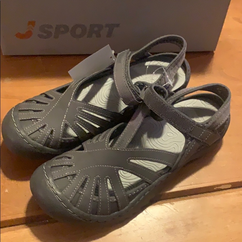 J Sport Poppy size 7.5 Women’s Grey sandals